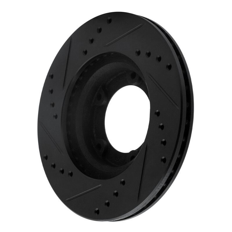 Toyota Hilux Brake Rotor (1) - Front Right - R1 Concepts - Drill & Slot - Black - `89-`08